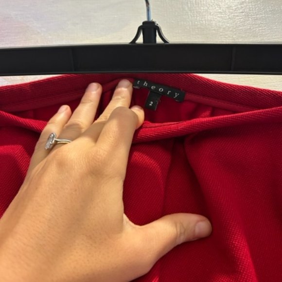 Red Wool Theory Mini Skirt - Picture 3 of 3